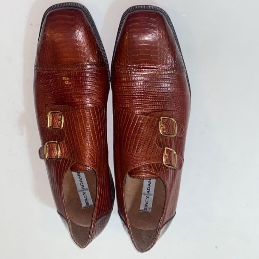 VTG, Stacy Adams Genuine Snake 🐍 23031-027 Leather Shoes Dress Size 14M - Picture 12 of 13